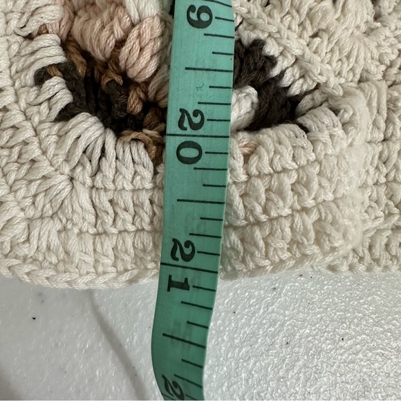 Anthropologie Amber Crochet Cardigan Sweater O/S Cream Granny Square Cottagecore - Picture 11 of 12